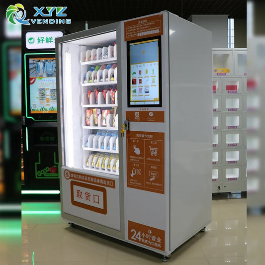 Hospital Hotel Airport 24 Hrs self store touch screen foods and drinks combo vending machine - 4347Louisville