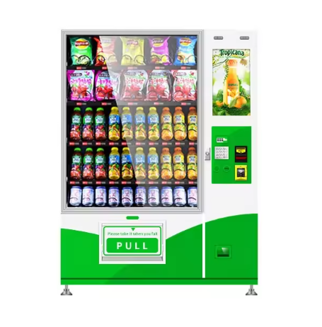 Vending machine for food drinks and snacks