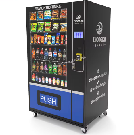 USA Zhongda Factory Free Automatic Customized snack and Drink Vending Machine For sale