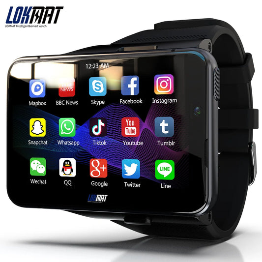 4G smart watch LOKMAT APPLLP Max 2.88 large screen 4G+64GB dual camera Android 9.0 smart watches with nano sim card slot - 4347Louisville